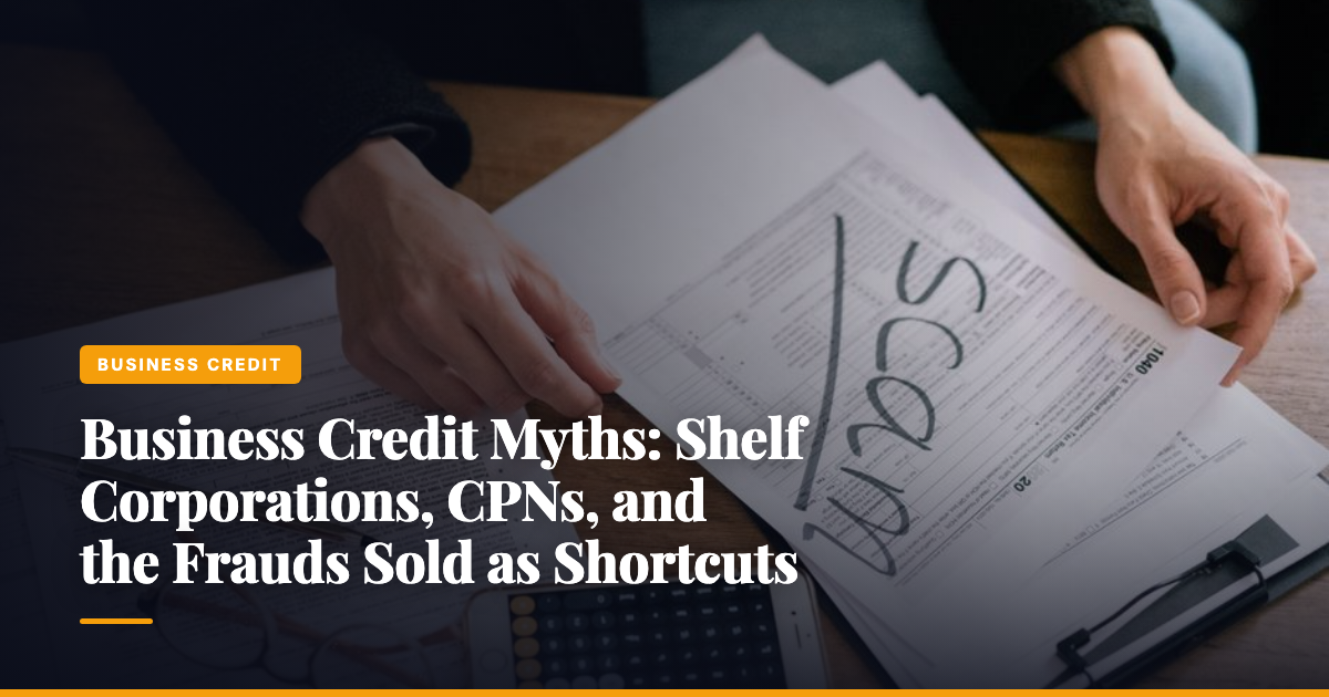 Business Credit Myths: Shelf Corporations, CPNs, and the Frauds Sold as Shortcuts — The Ledger by MidBank