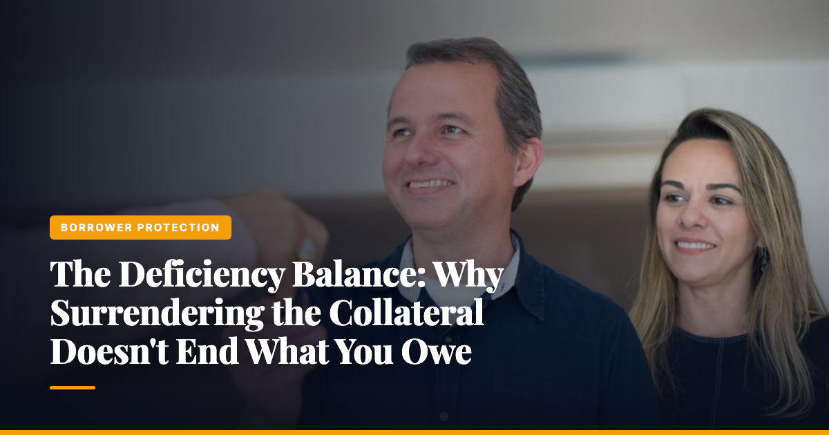 The Deficiency Balance: Why Surrendering the Collateral Doesn't End What You Owe — The Ledger by MidBank