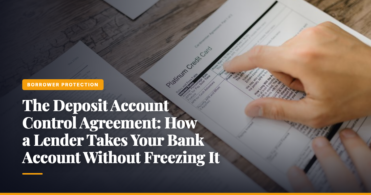 The Deposit Account Control Agreement: How a Lender Takes Your Bank Account Without Freezing It — The Ledger by MidBank