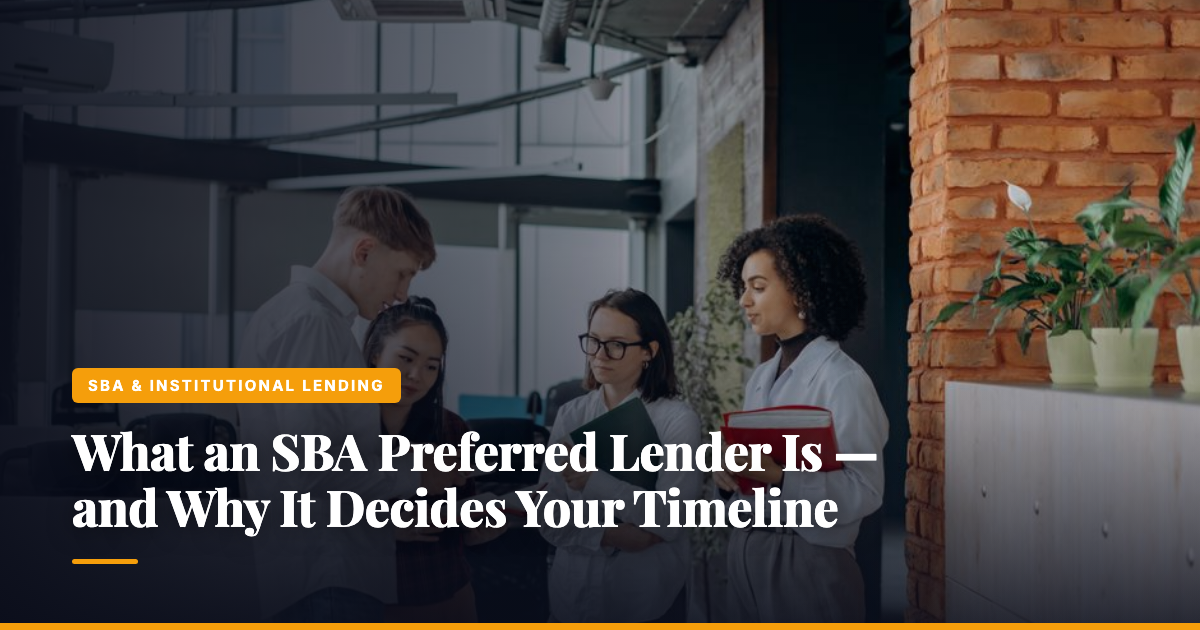 What an SBA Preferred Lender Is — and Why It Decides Your Timeline — The Ledger by MidBank