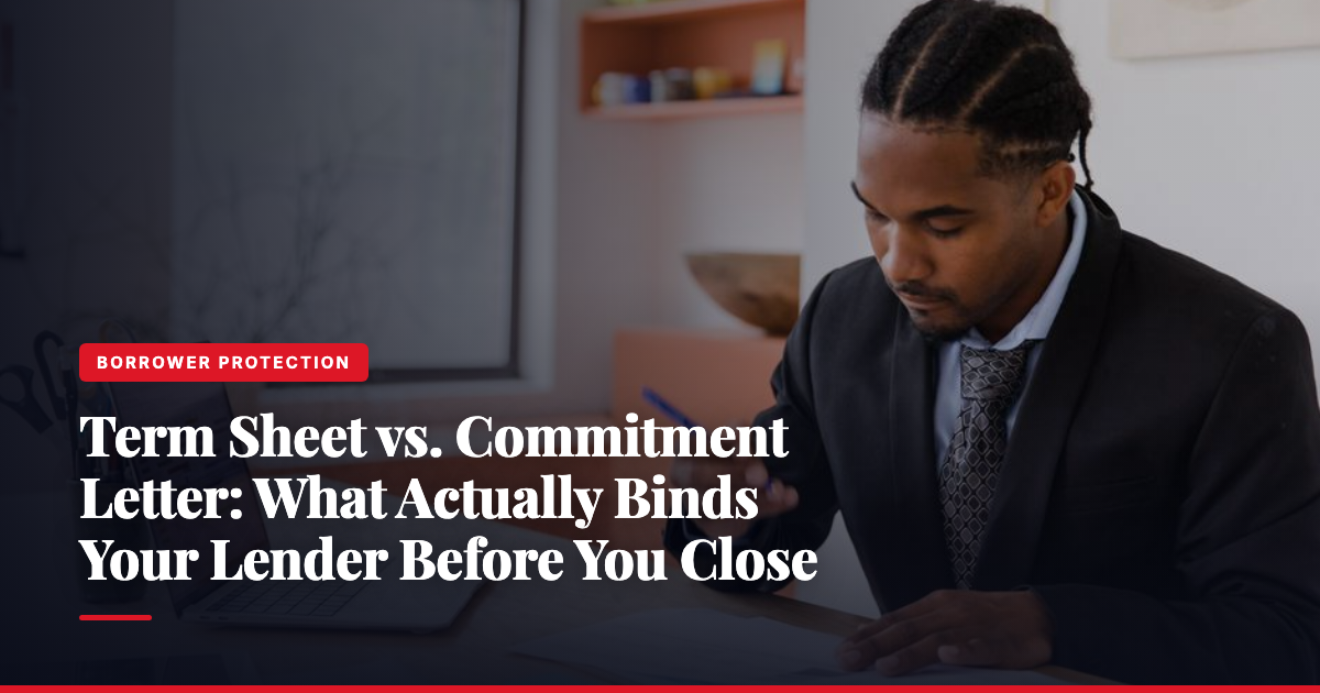 Term Sheet vs. Commitment Letter: What Actually Binds Your Lender Before You Close — The Ledger by MidBank