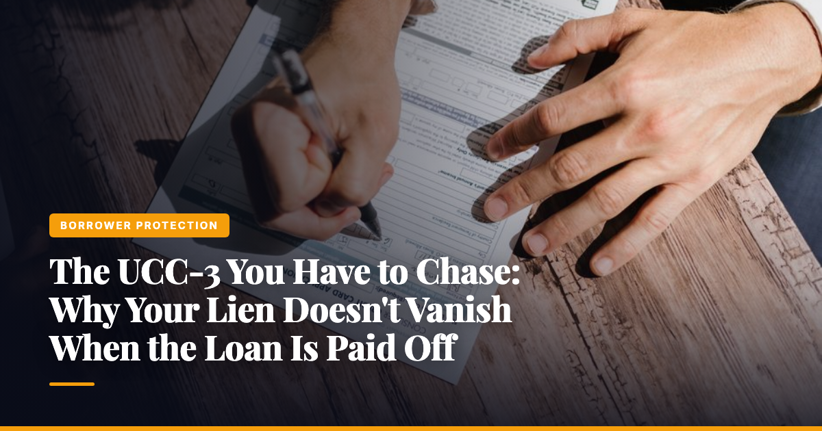 The UCC-3 You Have to Chase: Why Your Lien Doesn't Vanish When the Loan Is Paid Off — The Ledger by MidBank