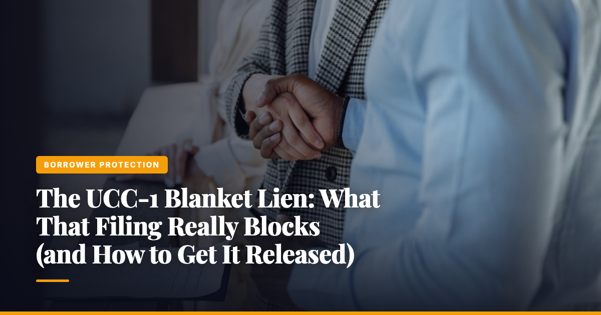 The UCC-1 Blanket Lien: What That Filing Really Blocks (and How to Get It Released) — The Ledger by MidBank